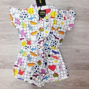 Hugo Loves Tiki Ruffled Romper / Kip And Co Critte